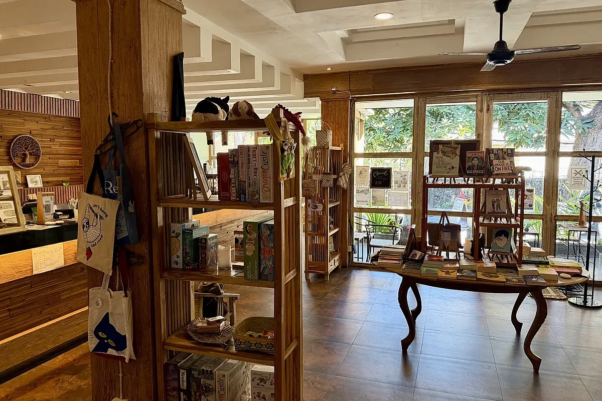 Talking Leaves Bali Bookshop laptop friendly café in Denpasar